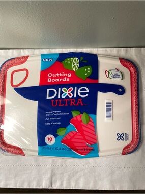 Dixie Ultra Cutting Boards NEW Disposable 10 Pack Camping Picnics Beach Kitchen